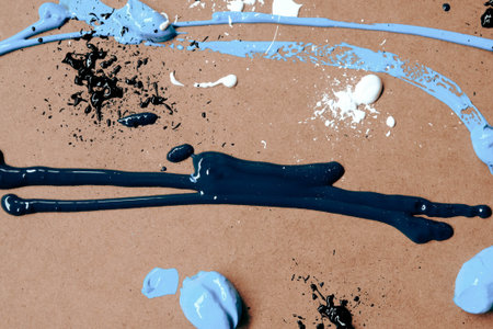 Hand Painted Grunge Texture Background, Vintage and Rustic Oil Painting Effectsの写真素材