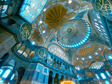 Hagia sophia mosque in istanbul city turkeyの写真素材