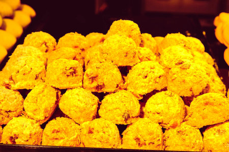 Group of associated cookies. Chocolate chip, oatmeal raisin, white chocolate