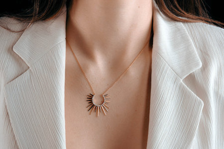 Precious Gold and Diamond Jewelry for Herの写真素材