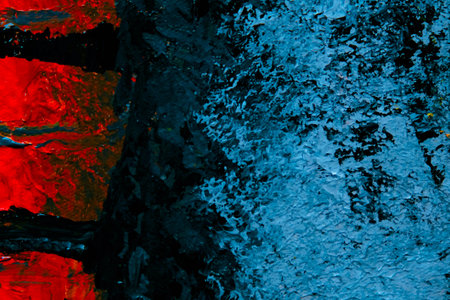 acrylic and oil background Abstract painted brush strokes texture backgroundの写真素材