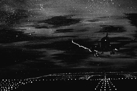 Abstract painted brush strokes texture backgroundの写真素材