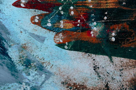 Hand Painted Grunge Texture Background, Vintage and Rustic Oil Painting Effects for Artistic Designの写真素材