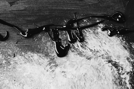 acrylic and oil background Abstract painted brush strokes texture backgroundの写真素材