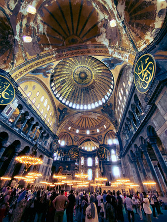 Hagia sophia mosque in istanbul city turkeyの写真素材