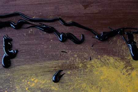 acrylic and oil background Abstract painted brush strokes texture backgroundの写真素材