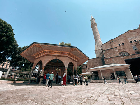 Hagia sophia mosque in istanbul city turkeyの写真素材