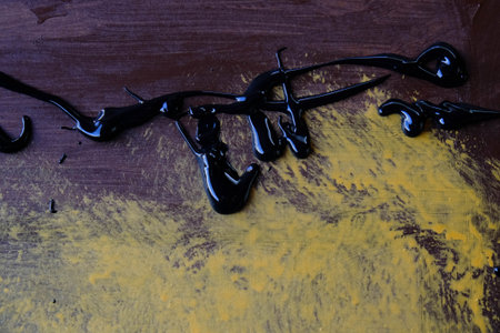 acrylic and oil background Abstract painted brush strokes texture backgroundの写真素材