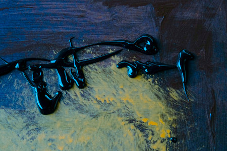 acrylic and oil background Abstract painted brush strokes texture backgroundの写真素材