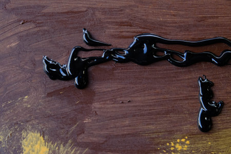 acrylic and oil background painted brush strokes texture backgroundの写真素材