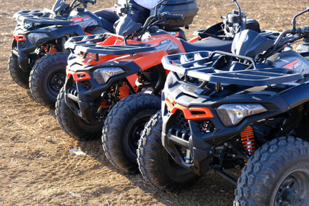helmet sitting on atv quad bike