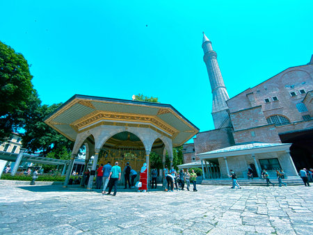 Hagia sophia mosque in istanbul city turkeyの写真素材