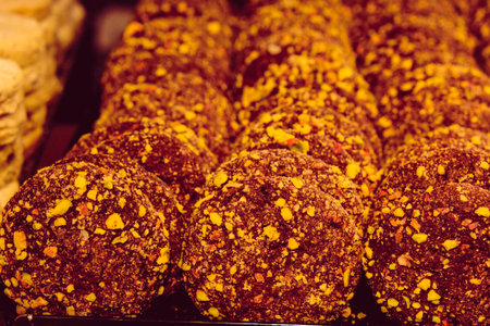 Group of associated cookies. Chocolate chip, oatmeal raisin, white chocolateの写真素材