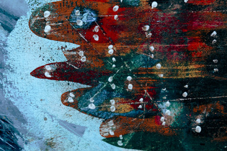 Hand Painted Grunge Texture Background, Vintage and Rustic Oil Painting Effects for Artistic Designの写真素材