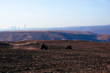 helmet sitting on atv quad bike