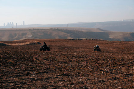 helmet sitting on atv quad bike