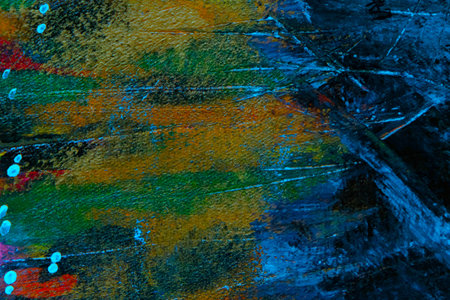 acrylic and oil background Abstract painted brush strokes texture backgroundの写真素材