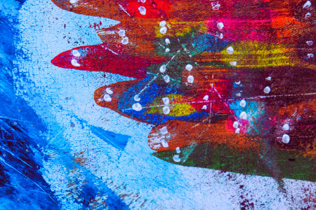 Hand Painted Grunge Texture Background, Vintage and Rustic Oil Painting Effects for Artistic Designの写真素材