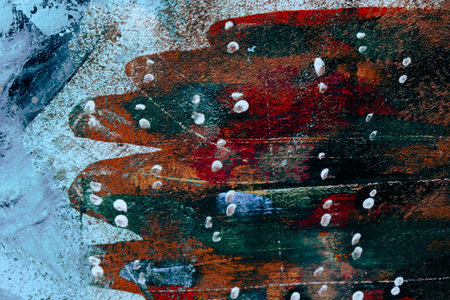 Hand Painted Grunge Texture Background, Vintage and Rustic Oil Painting Effects for Artistic Designの写真素材