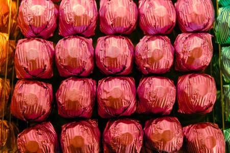a lot of variety chocolate pralines