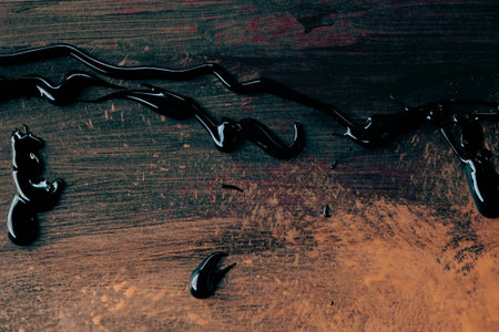 acrylic and oil background painted brush strokes texture backgroundの写真素材