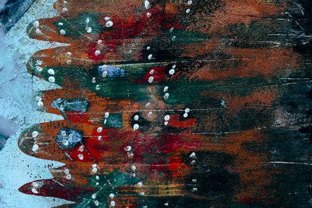 Hand Painted Grunge Texture Background, Vintage and Rustic Oil Painting Effects for Artistic Designの写真素材