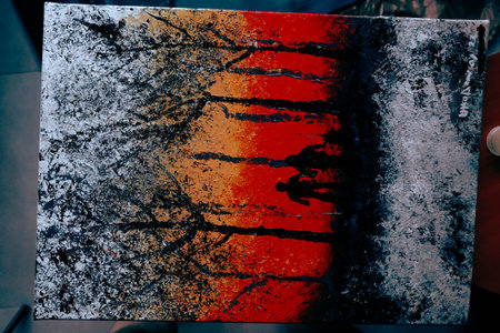 Hand Painted Grunge Texture Background, Vintage and Rustic Oil Painting Effects for Artistic Design