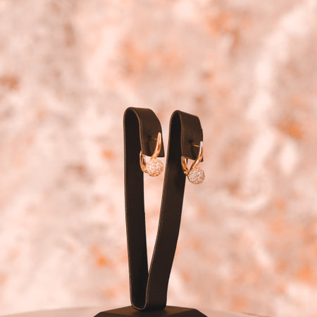 Precious Gold and Diamond Jewelry for Herの写真素材