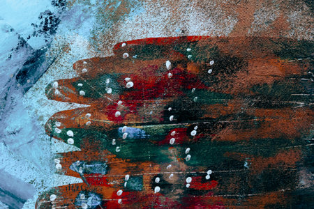 acrylic and oil background Abstract painted brush strokes texture backgroundの写真素材