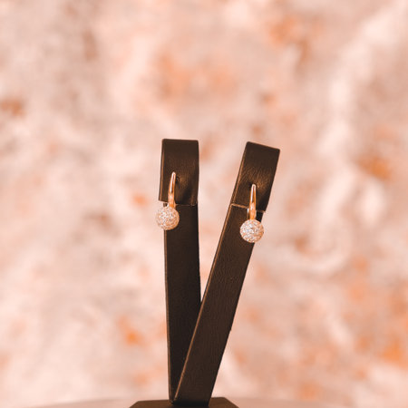 Sparkling Gold Jewelry with Stunning Diamondsの写真素材