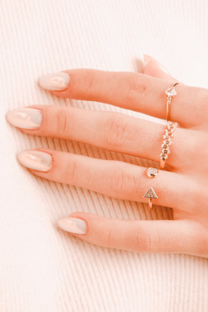 Stunning Gold and Diamond Jewelry for Womenの写真素材