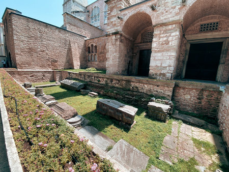 Hagia sophia mosque in istanbul city turkeyの写真素材