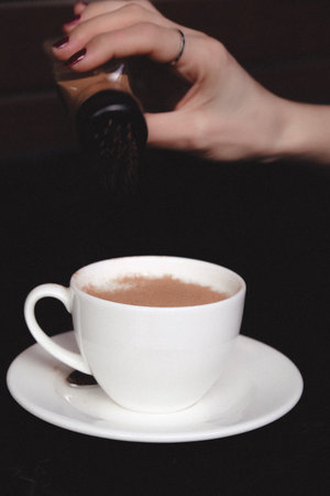 A strong cup of coffee for an energy boost