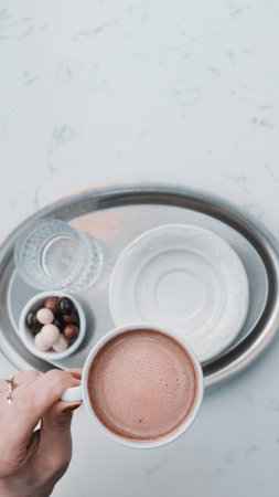 A strong cup of coffee for an energy boostの写真素材