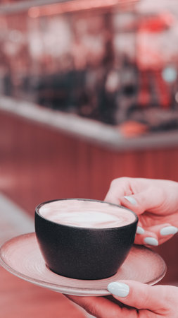 A delightful cup of coffee for any time of the dayの写真素材