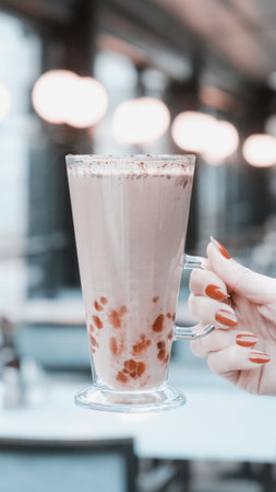 A perfect cup of coffee to start your dayの写真素材