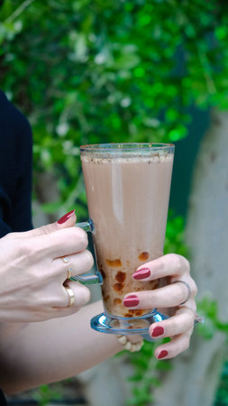 Freshly brewed coffee served in a stylish cup
