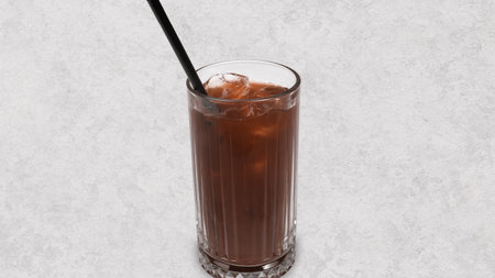 Freshly brewed coffee served in a stylish cupの写真素材