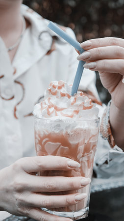 A delicious cup of coffee waiting for youの写真素材