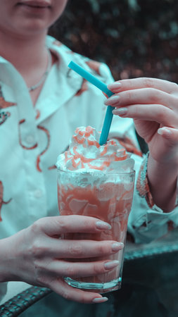 Classic coffee served in a simple mugの写真素材