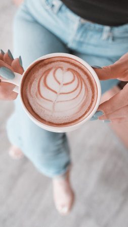 A strong cup of coffee for an energy boostの写真素材