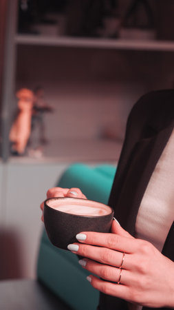 A delicious cup of coffee waiting for youの写真素材