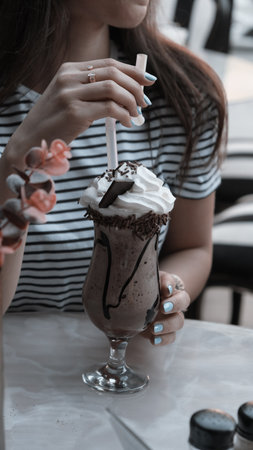 A perfect cup of coffee to start your dayの写真素材