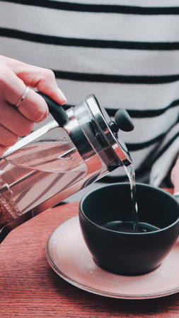 A delightful cup of coffee for any time of the dayの写真素材