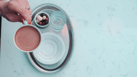 A delightful cup of coffee for any time of the dayの写真素材