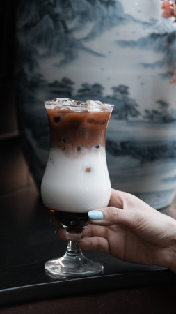 Relaxing coffee break with a hot drinkの写真素材