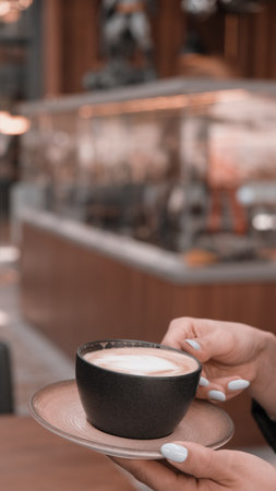 A perfect cup of coffee to start your dayの写真素材