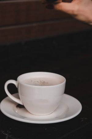 A cup of coffee that's here to make your day brighterの写真素材