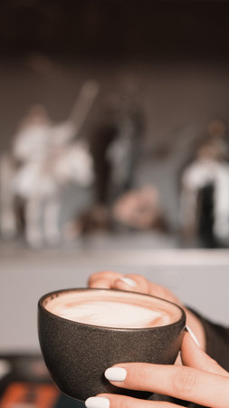 A strong cup of coffee for an energy boostの写真素材