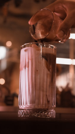 Classic coffee served in a simple mugの写真素材